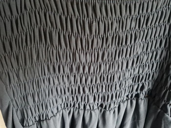 Robe de fête à bretelles B&H Moda bleu marine brillants M - photo numéro 10