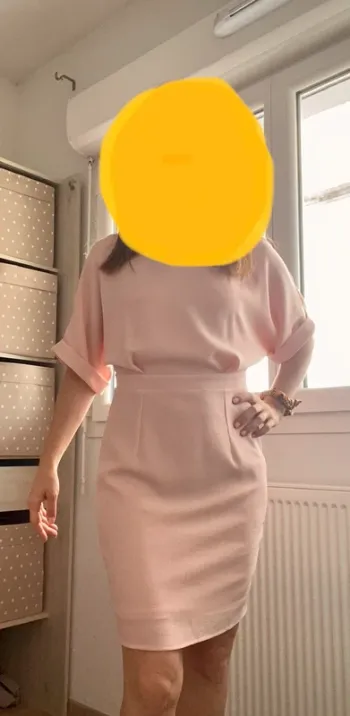 Robe rose poudré femme