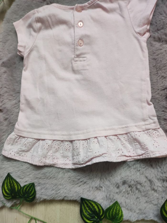 Ensemble rose et rouge manches courtes orchestra 6 mois - photo numéro 5