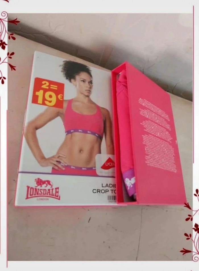 Croc top brassière rose neuve Lonsdale - photo numéro 3