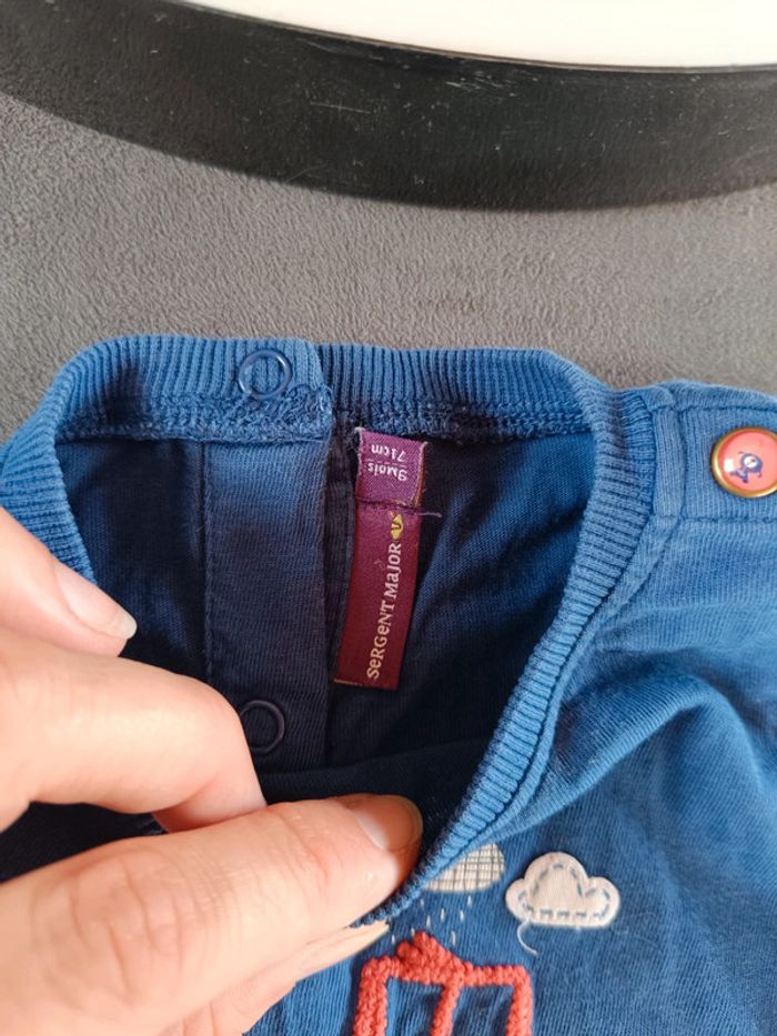 Tee shirt chemise manches courtes Garçon 9 mois parc jeux Sergent major 100% coton - photo numéro 4