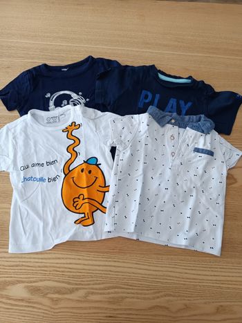 Lot de t-shirts taille 12 mois 