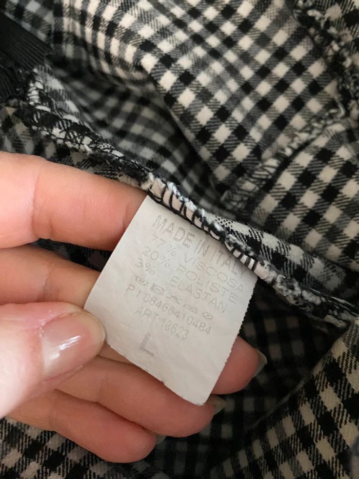 Pantalon taille haute Vichy L - photo numéro 6
