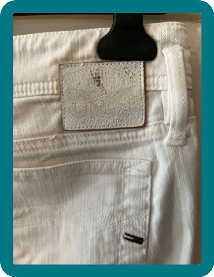 Jean Capri 7/8 blanc stretch taille 28 - Tommy Hilfiger - photo numéro 6