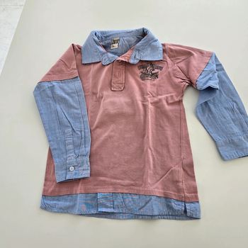 Polo manches longues effet 2 en 1 - TAO - 8 ans