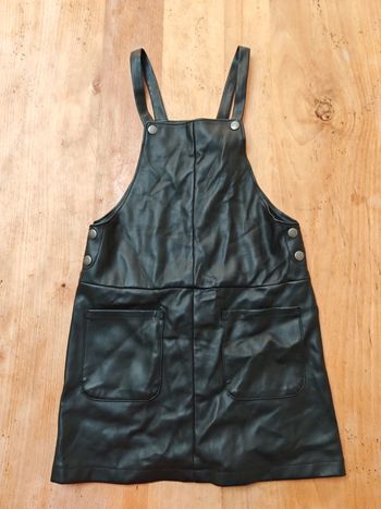 Robe salopette en simili cuir