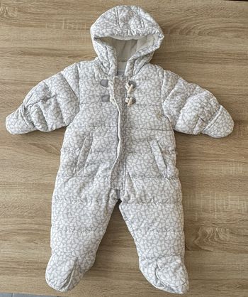 Combi pilote blanc gris fille Obaibi