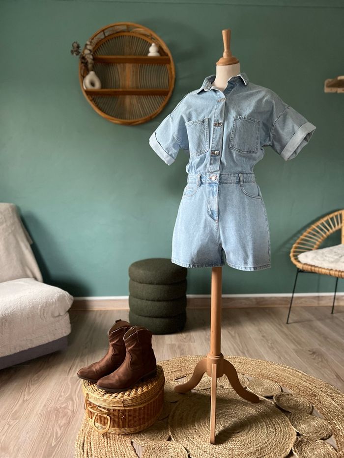 💙 Combishort ZARA en Jean Clair – Taille S