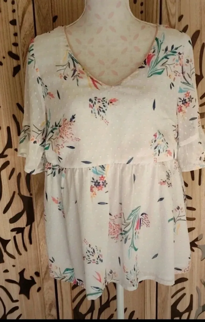 Blouse imprimée Col V T 40 Blancheporte - photo numéro 2