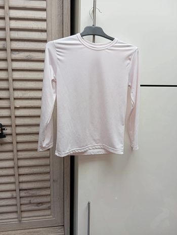 Pull manche longue blanc 116/122 cm