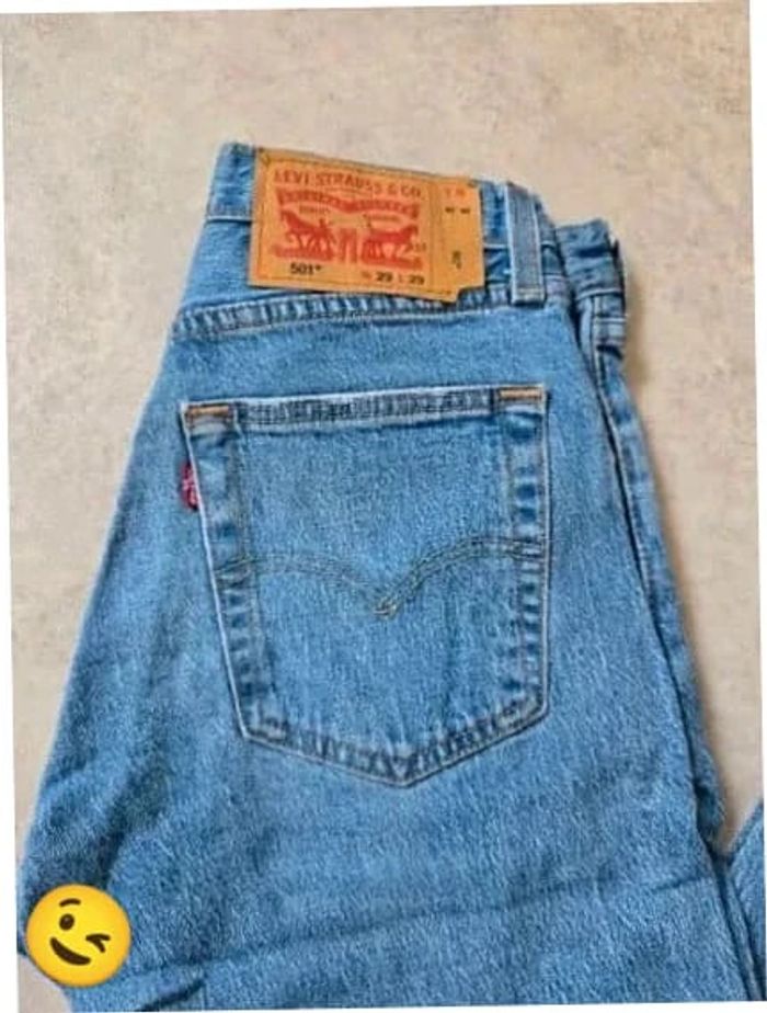 Jeans Levi's 501 W29 FR38 L32 coupe droite bleu Homme Men pan422b - photo numéro 2