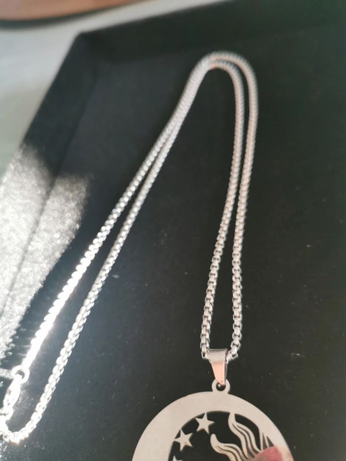 Collier et pendentif soleil et lune - photo numéro 3