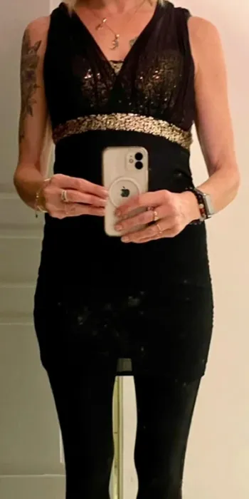 Robe à sequins argentés - Taille XS (34)