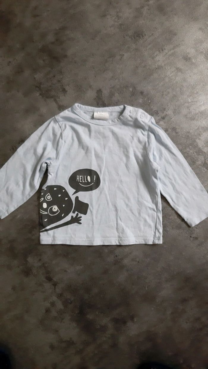 T-shirt manche longue léger garçon 100% coton