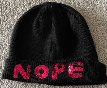 Bonnet Clair’s Noir orné de sequins Fuchsia Clair’s taille unique