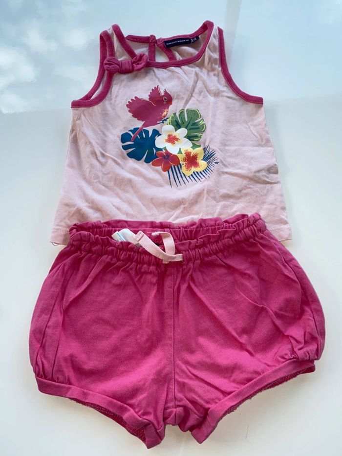 Ensemble short tee-shirts fille