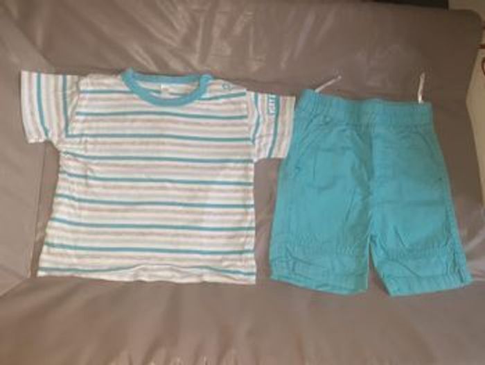 Ensemble tshirt-short neuf 3/6mois