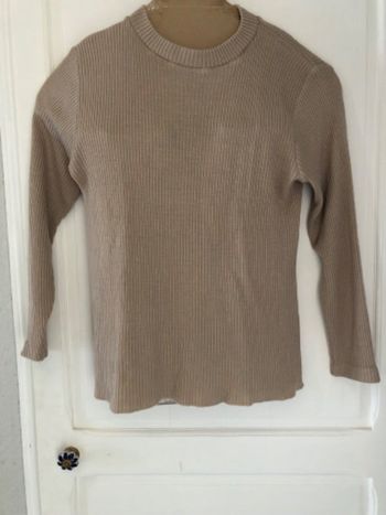 Pull côtelé beige foncé T 42-44