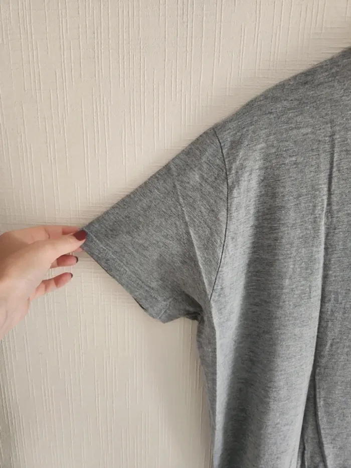 Tee-shirt manches courtes gris Celio L - photo numéro 7