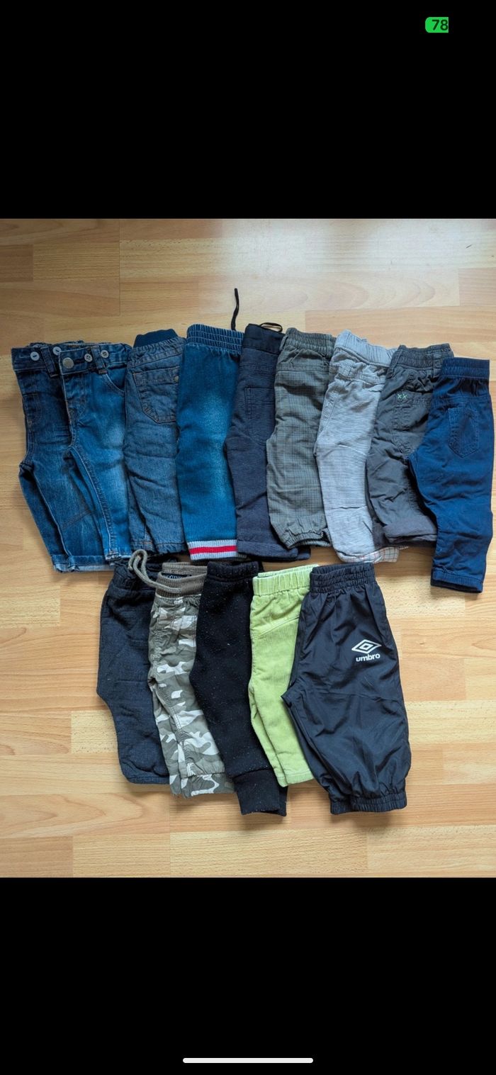 Lot 14 Pantalons taille 6mois