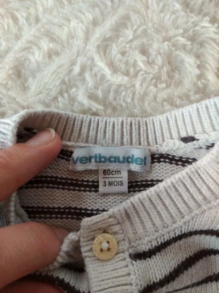 Pull Fille 3 mois Chat couronne Vertbaudet - photo numéro 5