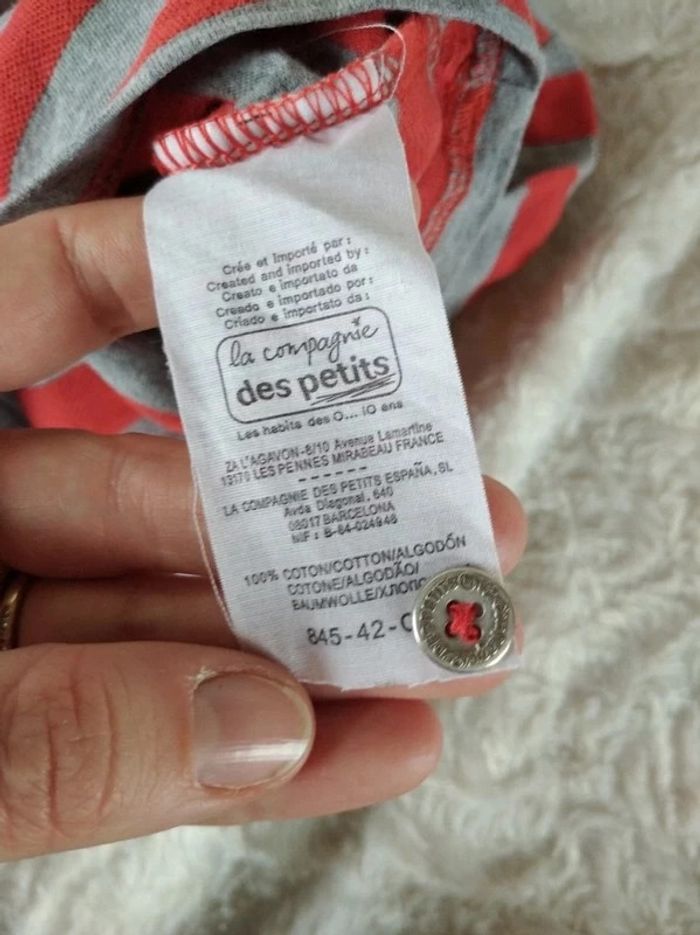 Polo tee shirt chemise manches longues Garçon 6 mois Les biscotos La compagnie des petits 100% coton - photo numéro 7