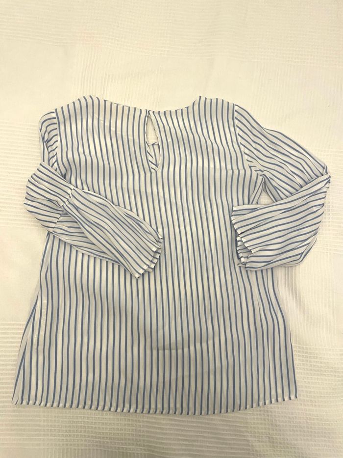 Haut blouse à rayure bleu et blanc Zara - photo numéro 8
