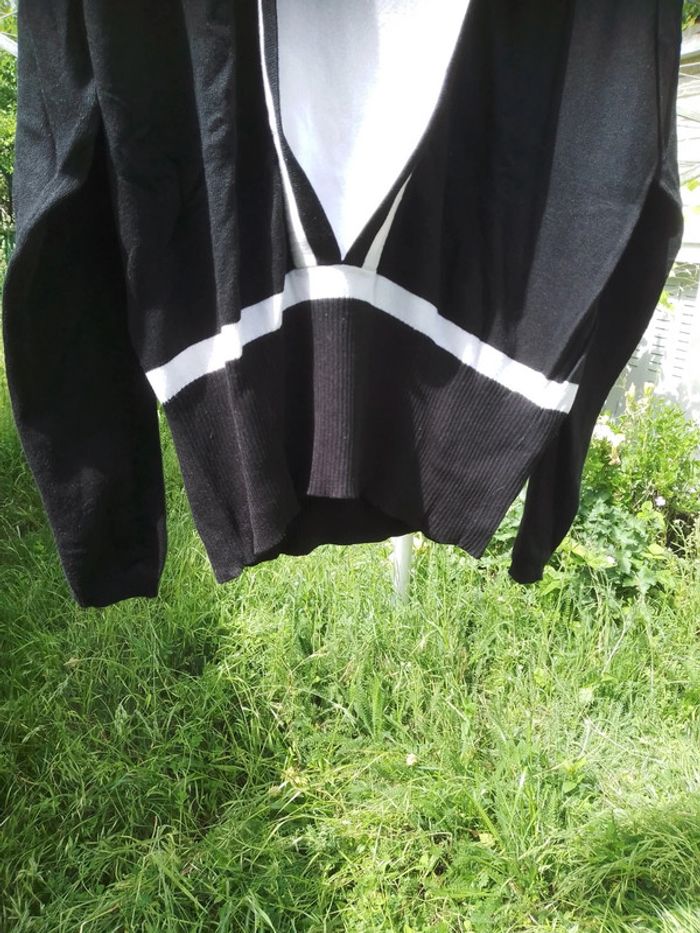 Pull blanc et noir femme - photo numéro 6