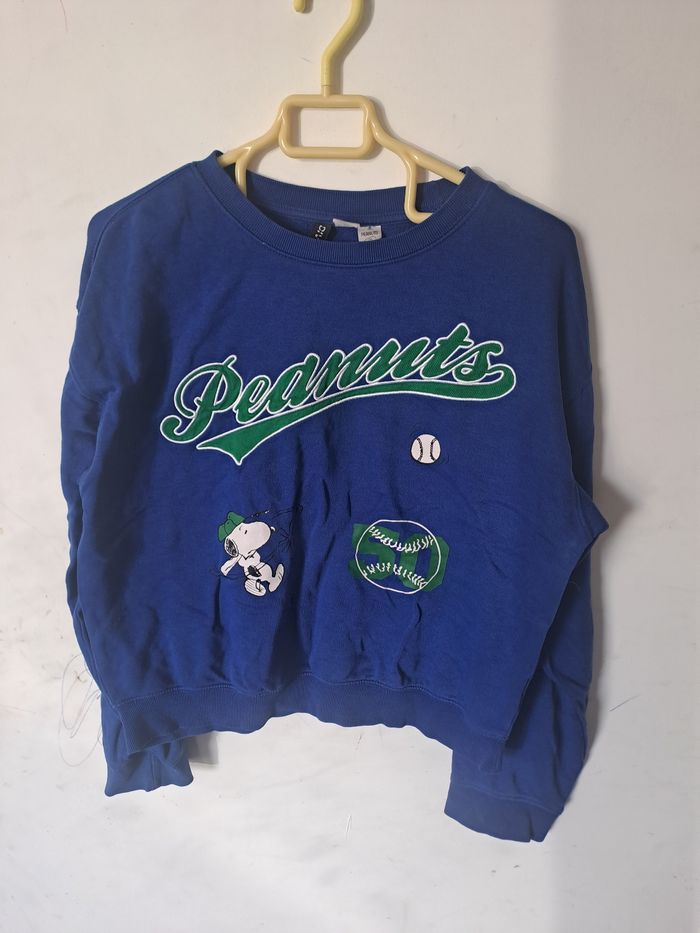 Sweat Bleu Peanuts Divided H&M Taille XXS