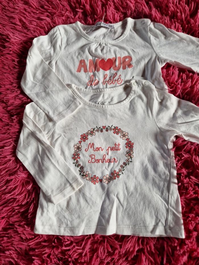 Lot de 2 Tee-shirt manches longues 18 mois