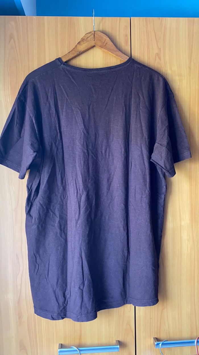 Tee-shirt uni marron Pull&Bear L - photo numéro 5
