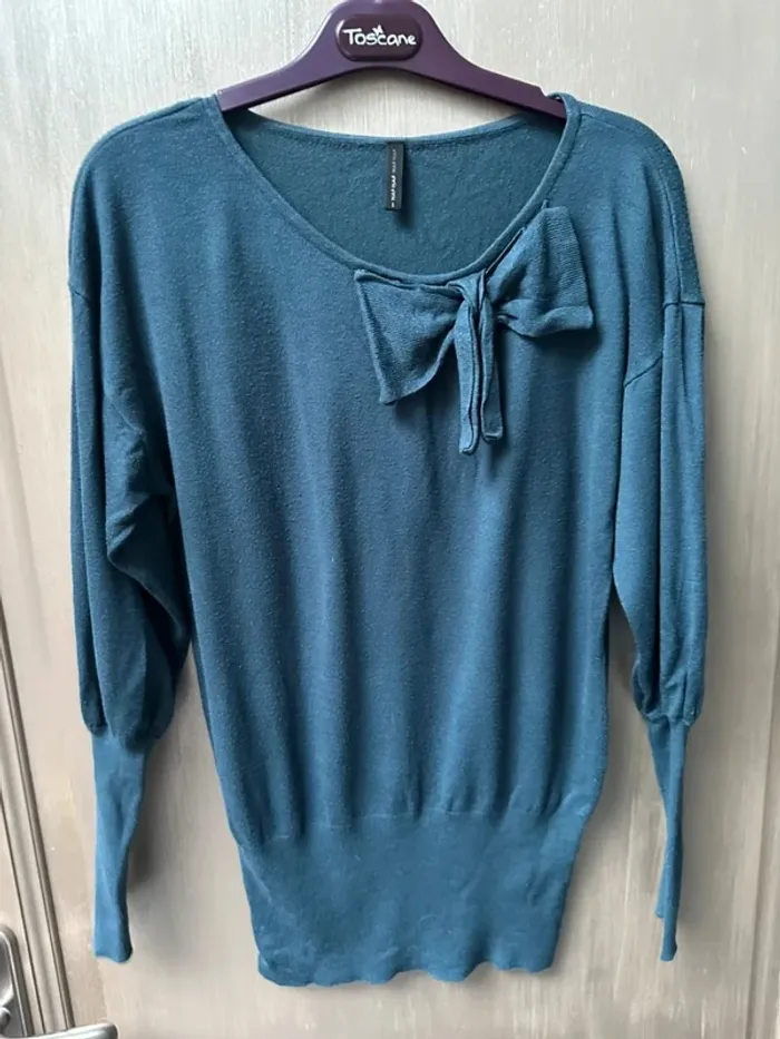 Pull fin Naf Naf bleu S