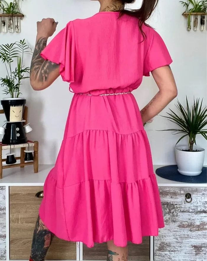 SOLDE Robe bohème fluide légère taille élastique taille unique - Italy moda - neuf - photo numéro 4