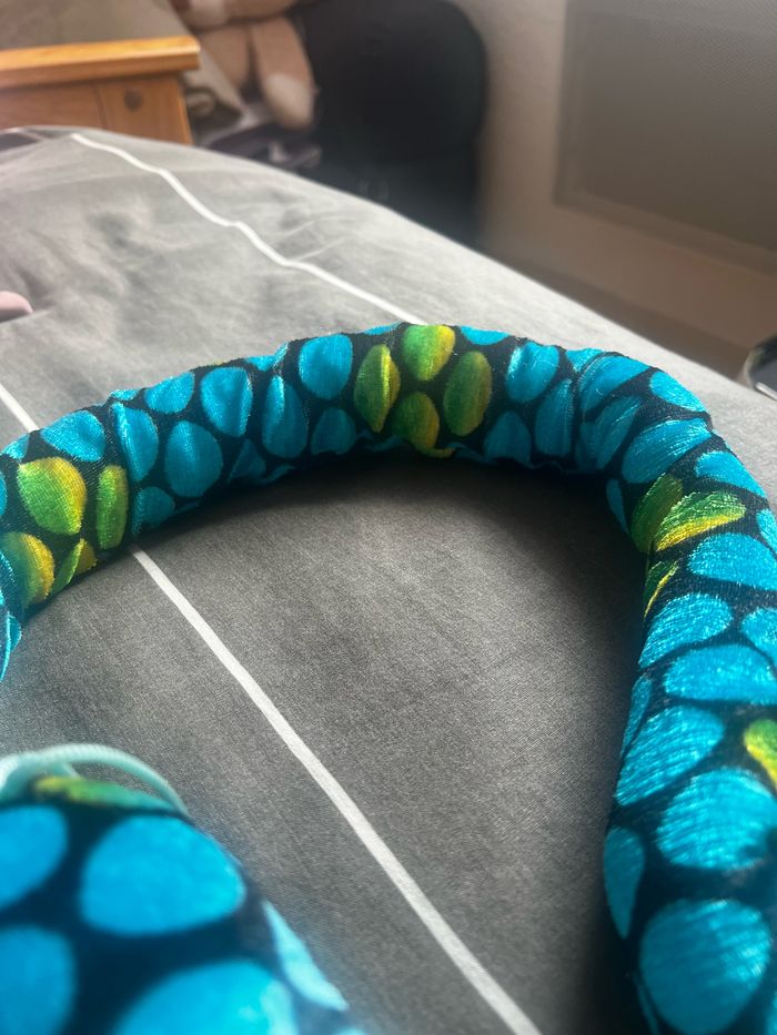 Peluche bleue et verte serpent taille unique - photo numéro 2