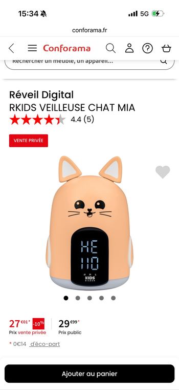 RKIDS VEILLEUSE CHAT MIA