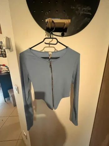 Crop top à fermeture éclair taille S