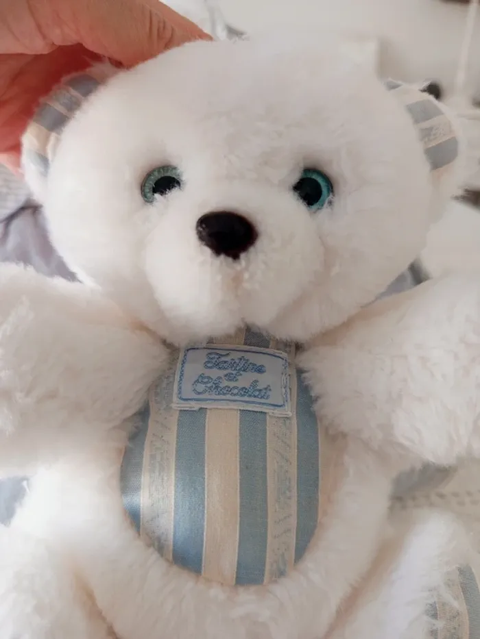 Ourson vintage blanc rayé bleu Tartine et Chocolat + gigoteuse look rétro 🐰 6/12 mois - photo numéro 6