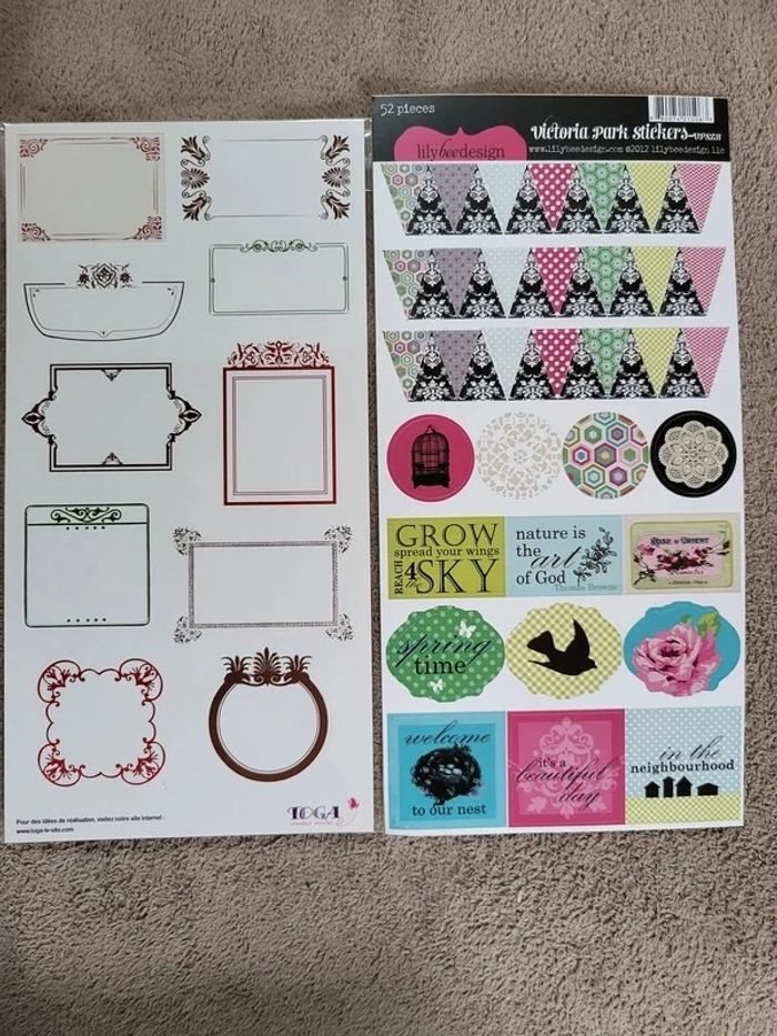 Lot décorations et stickers scrapbooking - photo numéro 4