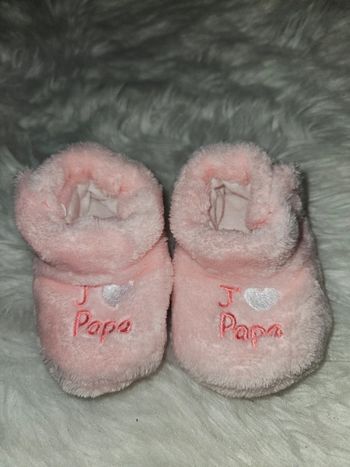 Chaussons bébé rose – J’aime Papa