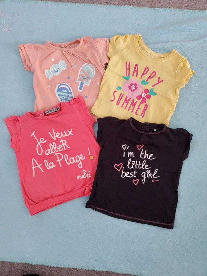 Lot 4 t-shirts 12 mois