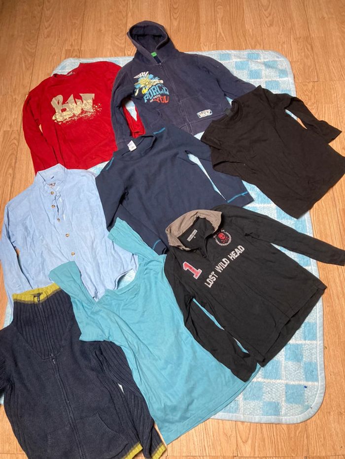 Lot de 8 hauts garçon 8 ans