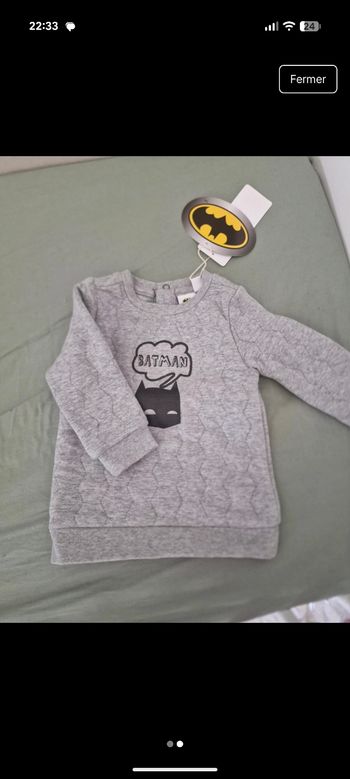 Pull batman neuf 9 mois 