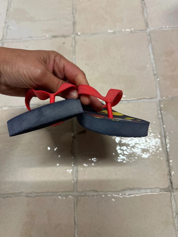 Tongs bleu marine thème espace 28-29 neuf - photo numéro 4