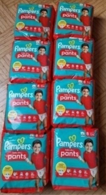 8 paquets pampers baby dry taille 8 pants