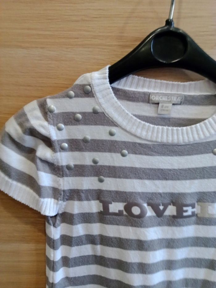 Robe pull manches courtes fin - Fille - 8 ans - photo numéro 2