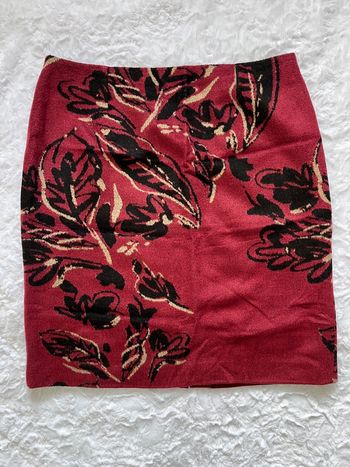 Jupe Un Jour Ailleurs vintage rouge bordeaux 46 chic élégante