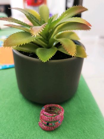 Bague perles rose femme