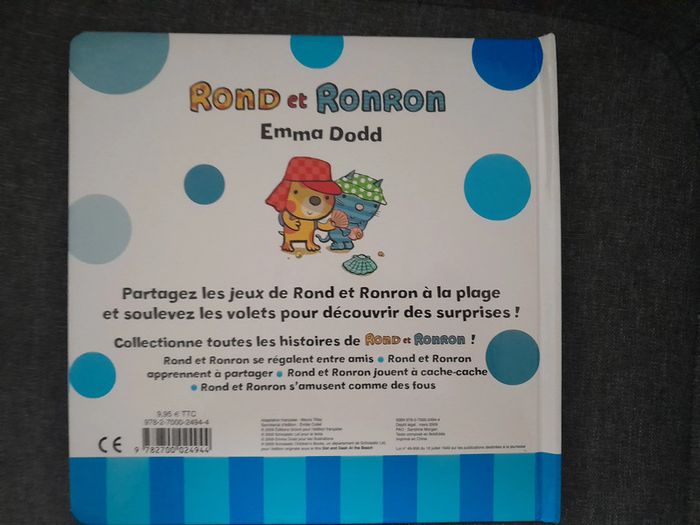 livre à toucher avec des volets à soulever - Rond et Ronron à la plage - photo numéro 7