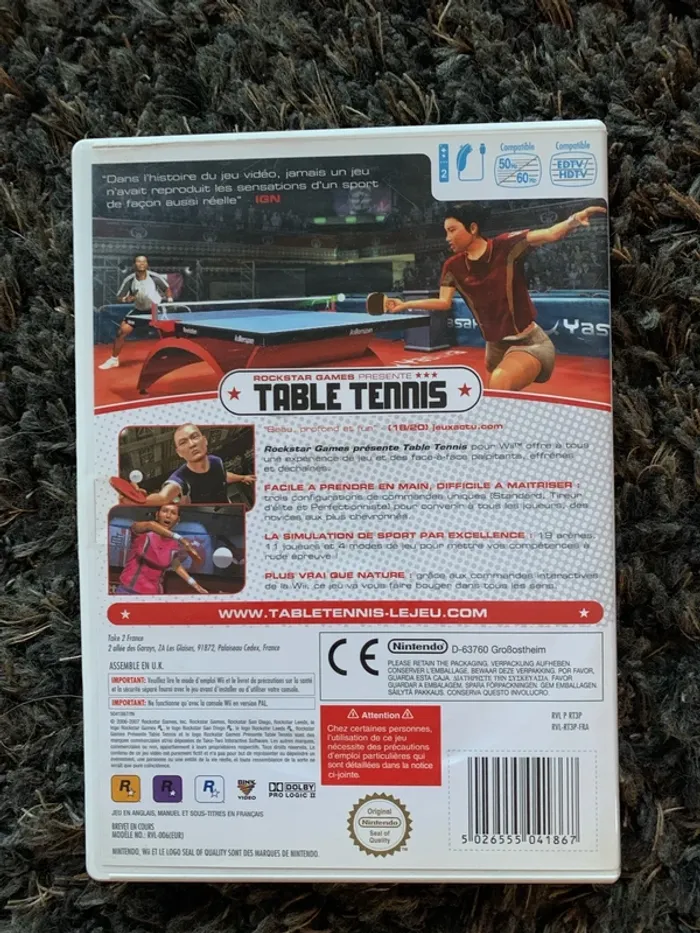 Jeu de wii tennis de table - photo numéro 3