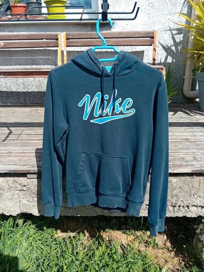 Sweat à capuche bleu marine Nike S - photo numéro 2